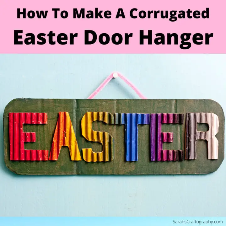 Make a Corrugated Easter Door Hanger