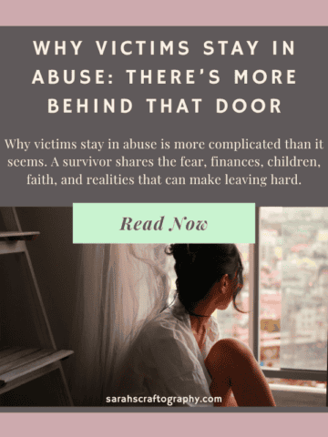 Woman reflecting on why victims stay in abuse and the realities hidden behind closed doors