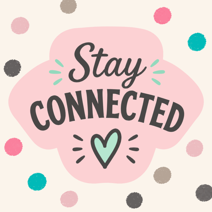 Stay Connected graphic for Sarah's Craftography